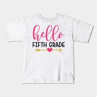 Hello Fifth Grade Kids Back to School Cute Kids T-Shirt